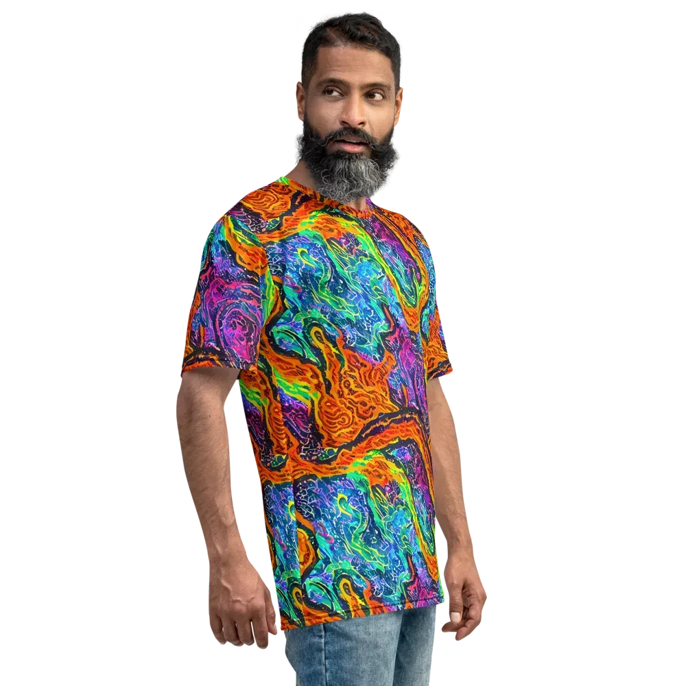 Citrus Abyss on Men's Crew Neck T-Shirt — Right
