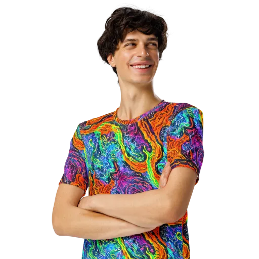 Citrus Abyss on a Men's Crew Neck T-Shirt