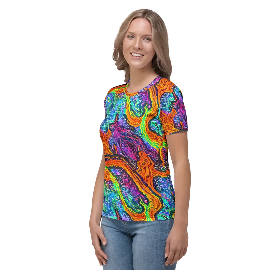 Citrus Abyss on Women's Crew Neck T-Shirt — Left
