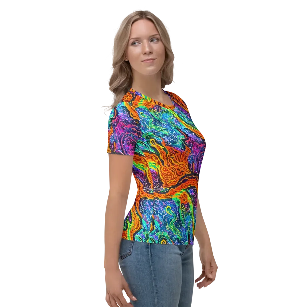 Citrus Abyss on Women's Crew Neck T-Shirt — Right