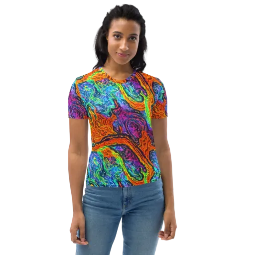 Citrus Abyss on a Women's Crew Neck T-Shirt