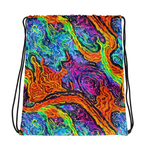 Citrus Abyss on a Drawstring Bag