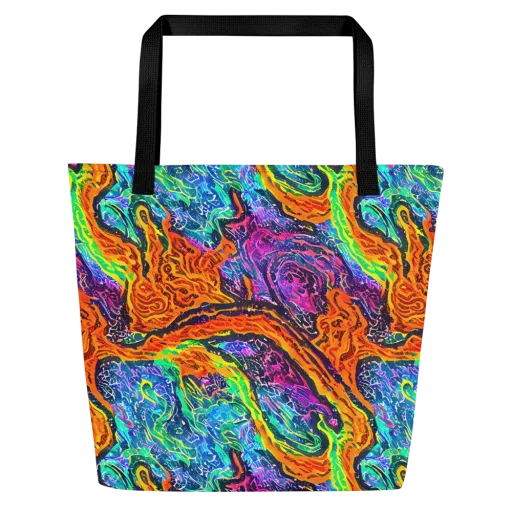 Citrus Abyss on a Large Tote Bag W/ Pocket