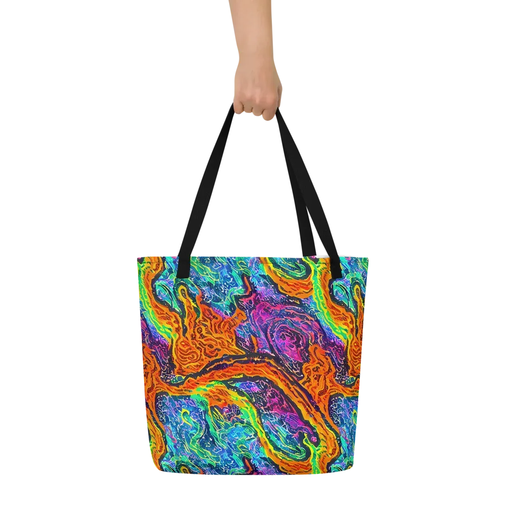 Citrus Abyss on Large Tote Bag W/ Pocket — Front