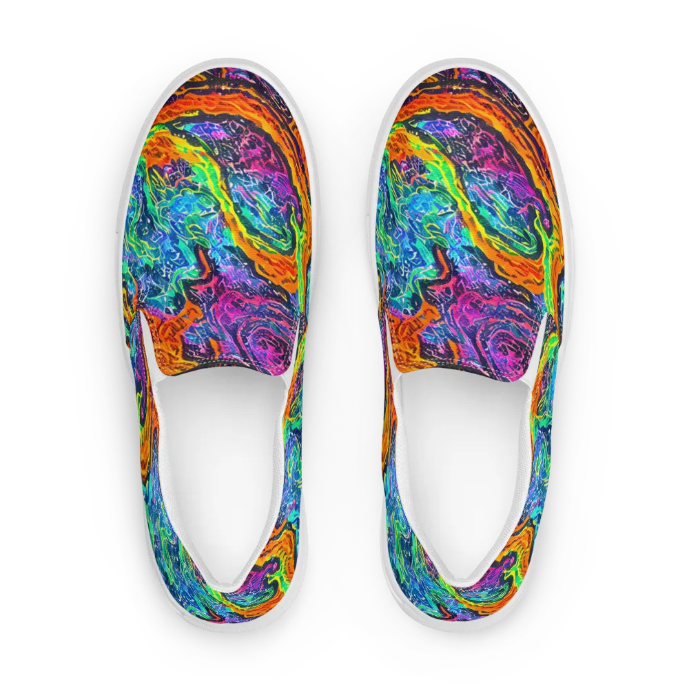 Citrus Abyss on Women's Slip-On Canvas Shoes — Front