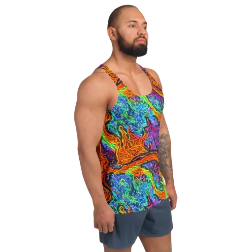 Citrus Abyss on a Men's Tank Top