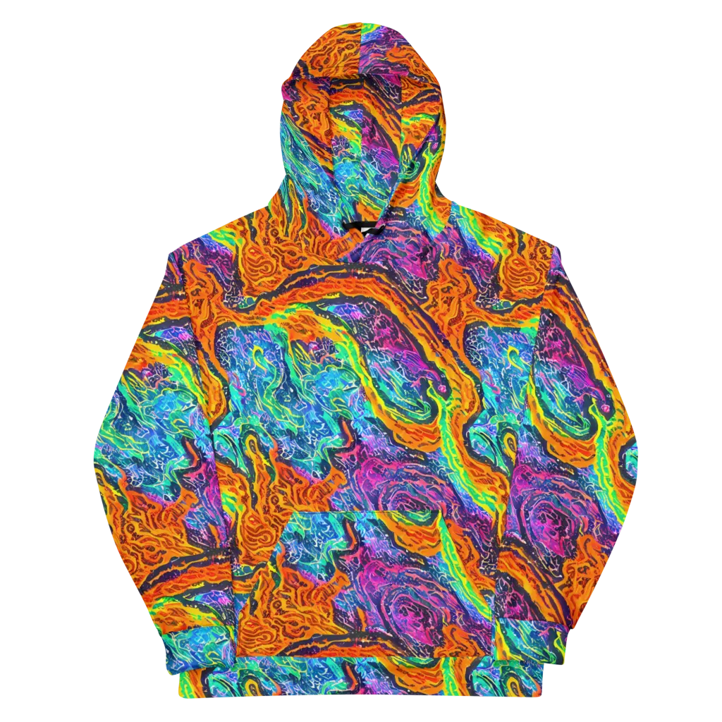 Citrus Abyss on Cotton Hoodie — Front