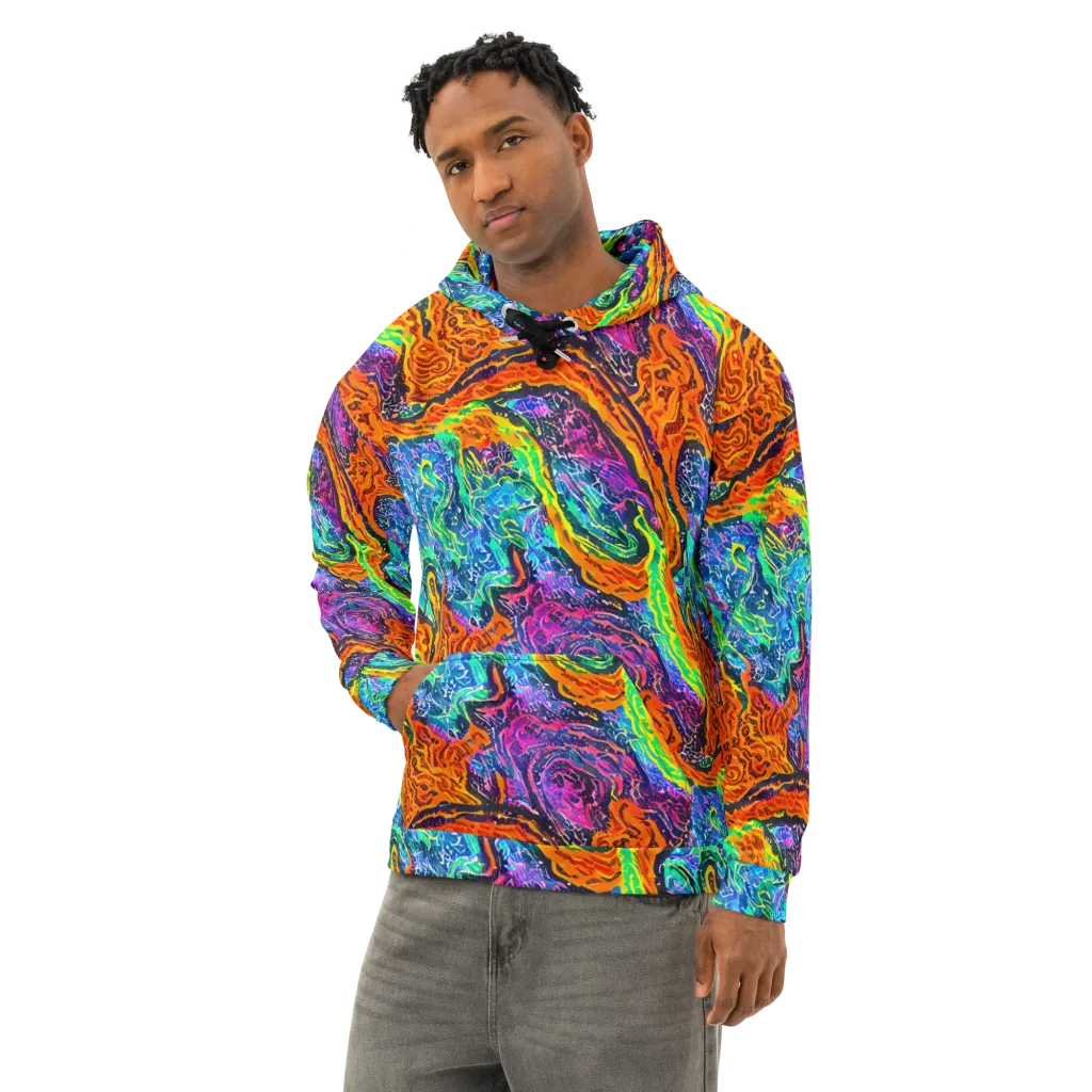 Citrus Abyss on Cotton Hoodie — Left Front