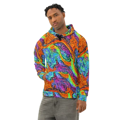 Citrus Abyss on a Cotton Hoodie