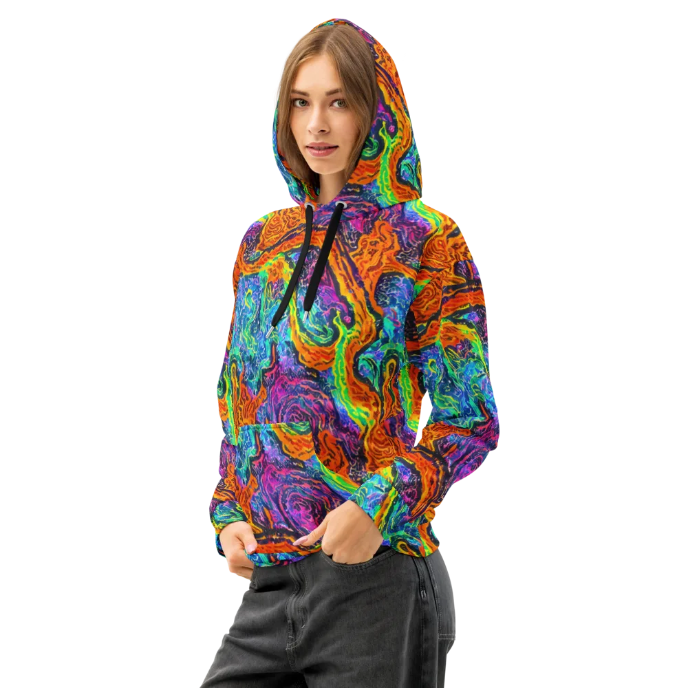 Citrus Abyss on Cotton Hoodie — Left Front