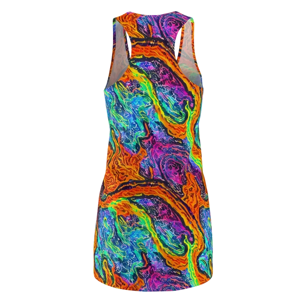 Citrus Abyss on Racerback Dress — Back