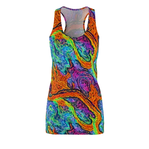 Citrus Abyss on a Racerback Dress