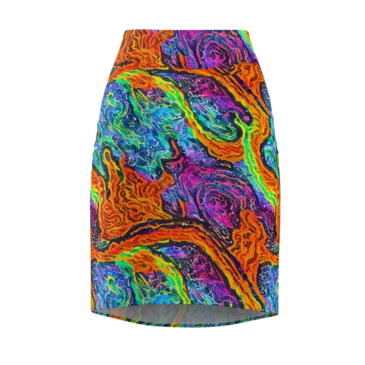 Citrus Abyss on Pencil Skirt — Front
