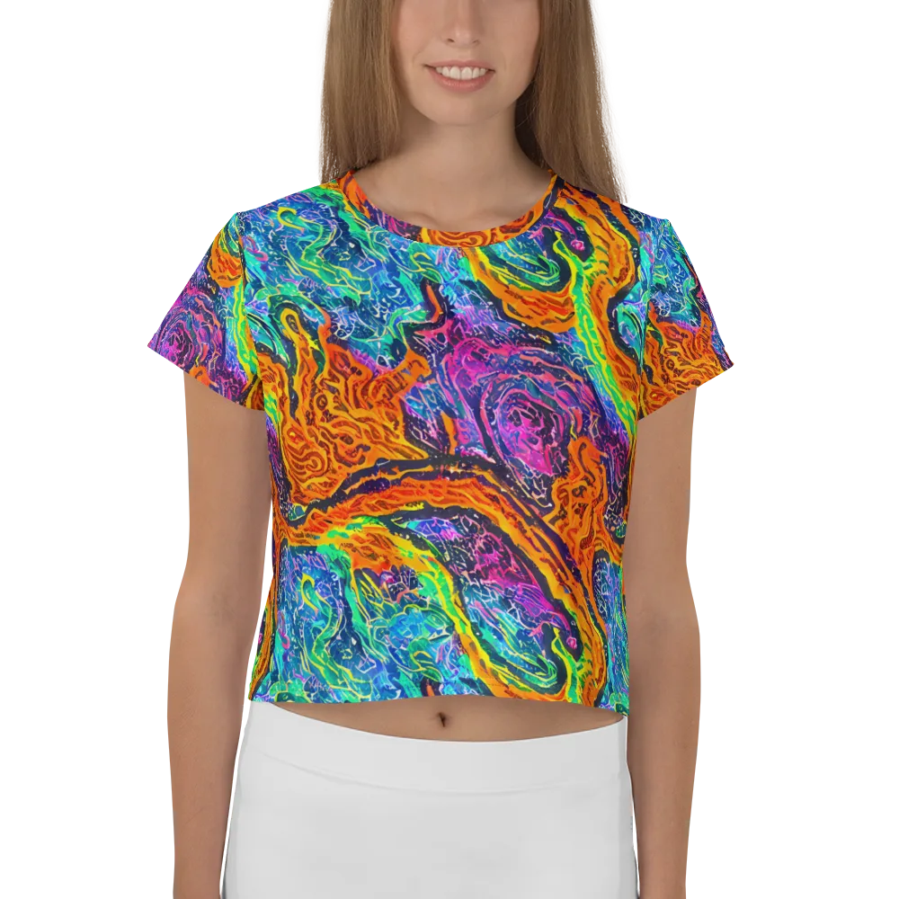 Citrus Abyss on Crop Tee — Front