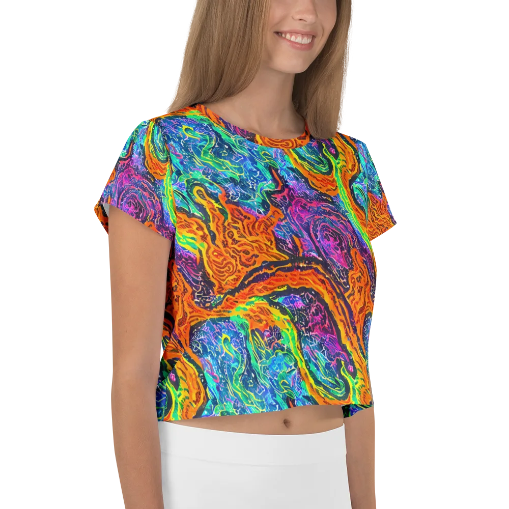Citrus Abyss on Crop Tee — Right