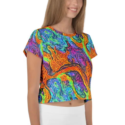 Citrus Abyss on a Crop Tee