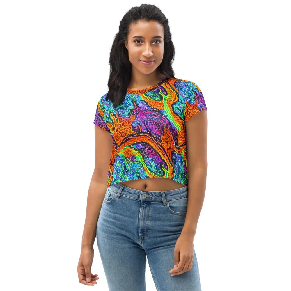 Citrus Abyss on Crop Tee — Front