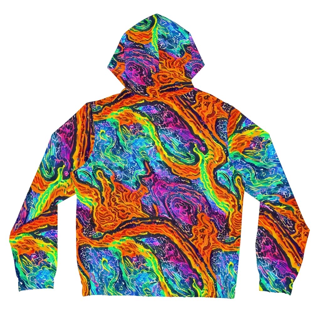 Citrus Abyss on Women's Full-Zip Hoodie — Back