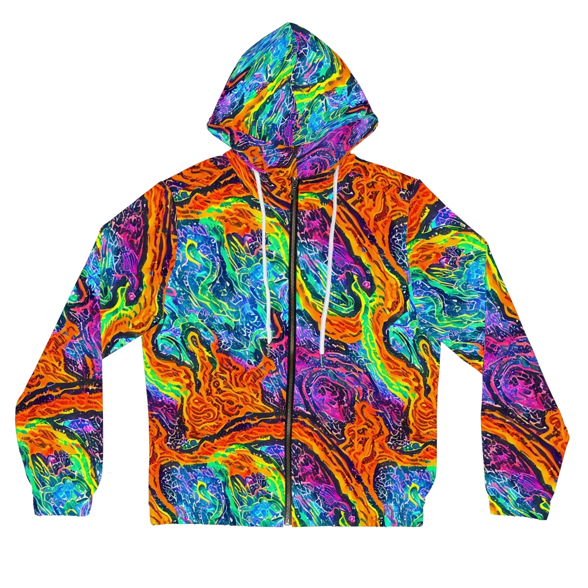 Citrus Abyss on Women's Full-Zip Hoodie — Front