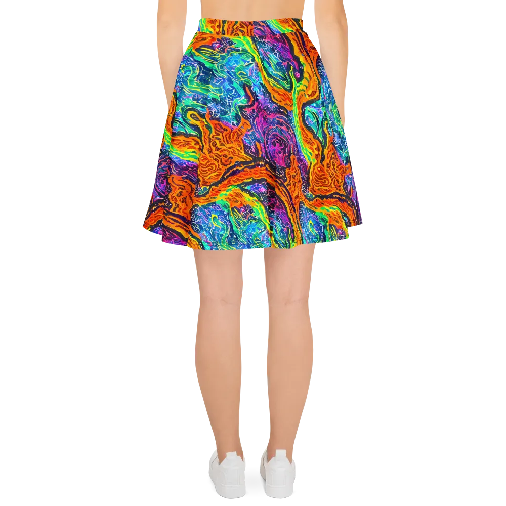 Citrus Abyss on Skater Skirt — Back