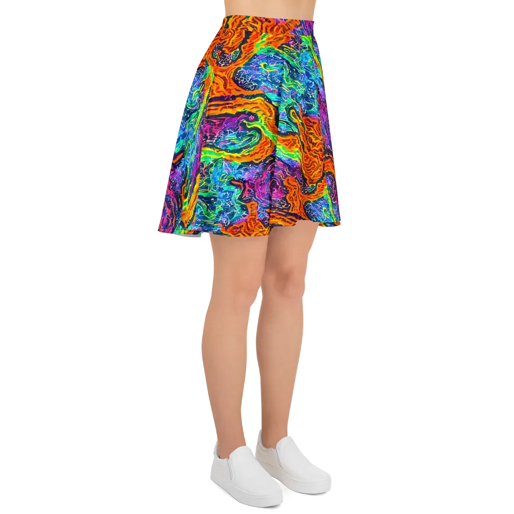 Citrus Abyss on Skater Skirt — Right