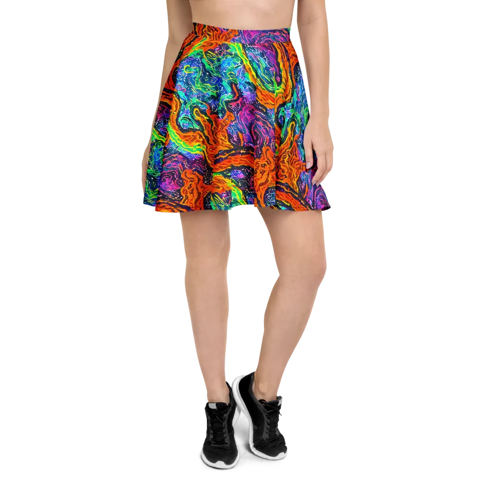 Citrus Abyss on Skater Skirt — Front