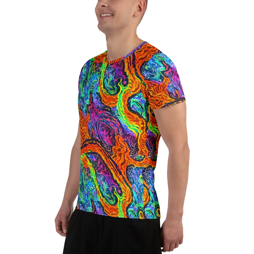 Citrus Abyss on Men's Athletic T-Shirt — Left