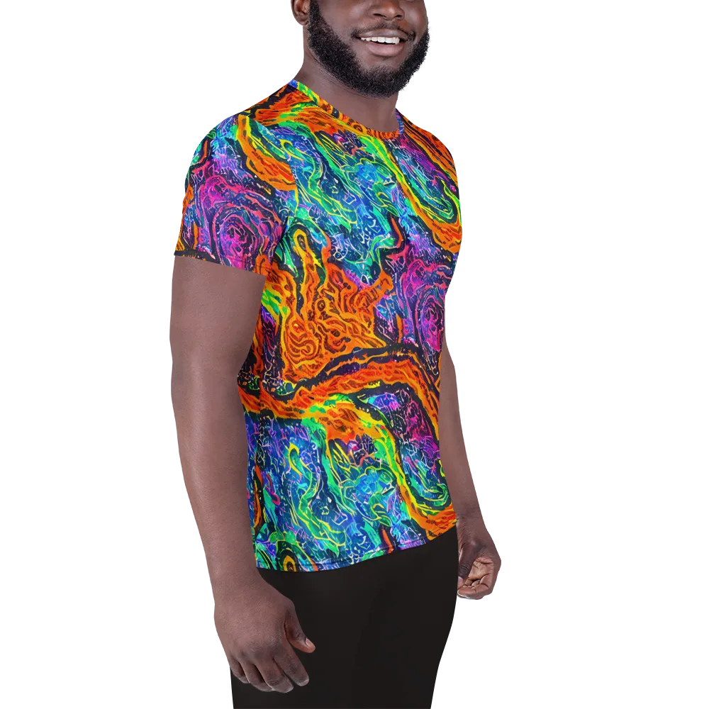 Citrus Abyss on Men's Athletic T-Shirt — Right