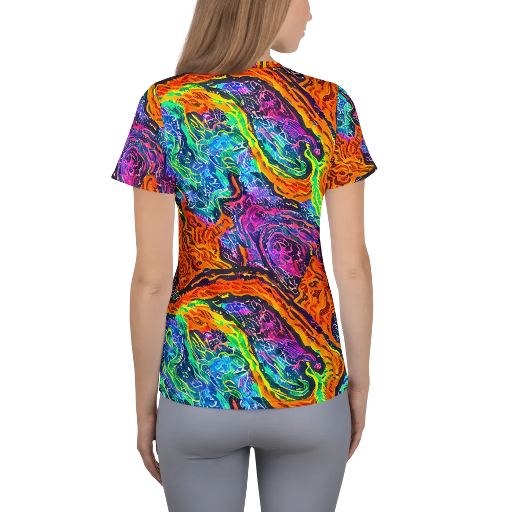 Citrus Abyss on Women's Athletic T-Shirt — Back
