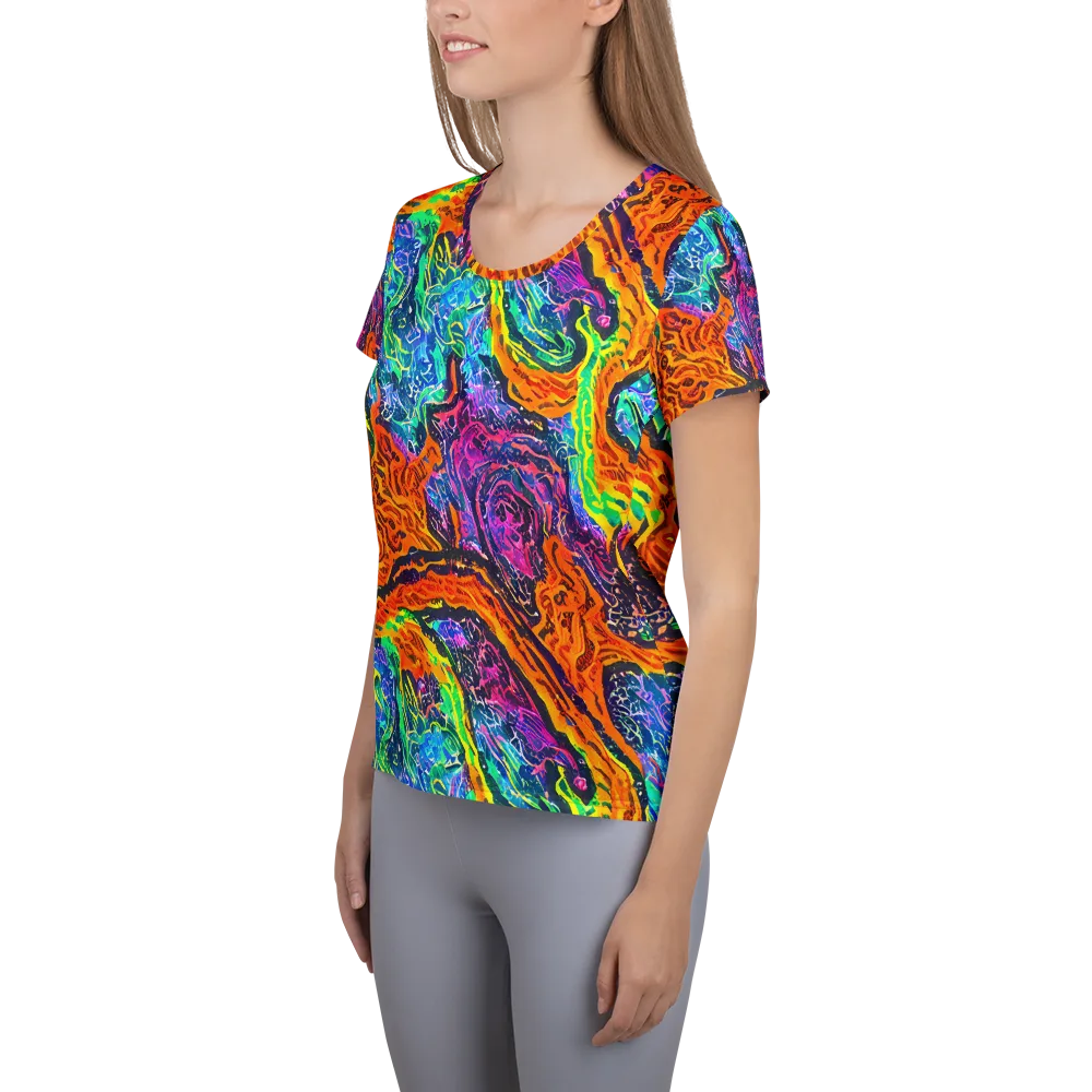 Citrus Abyss on Women's Athletic T-Shirt — Left