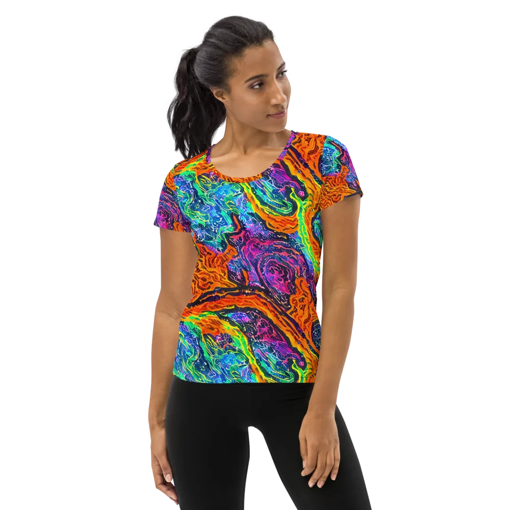 Citrus Abyss on Women's Athletic T-Shirt — Front