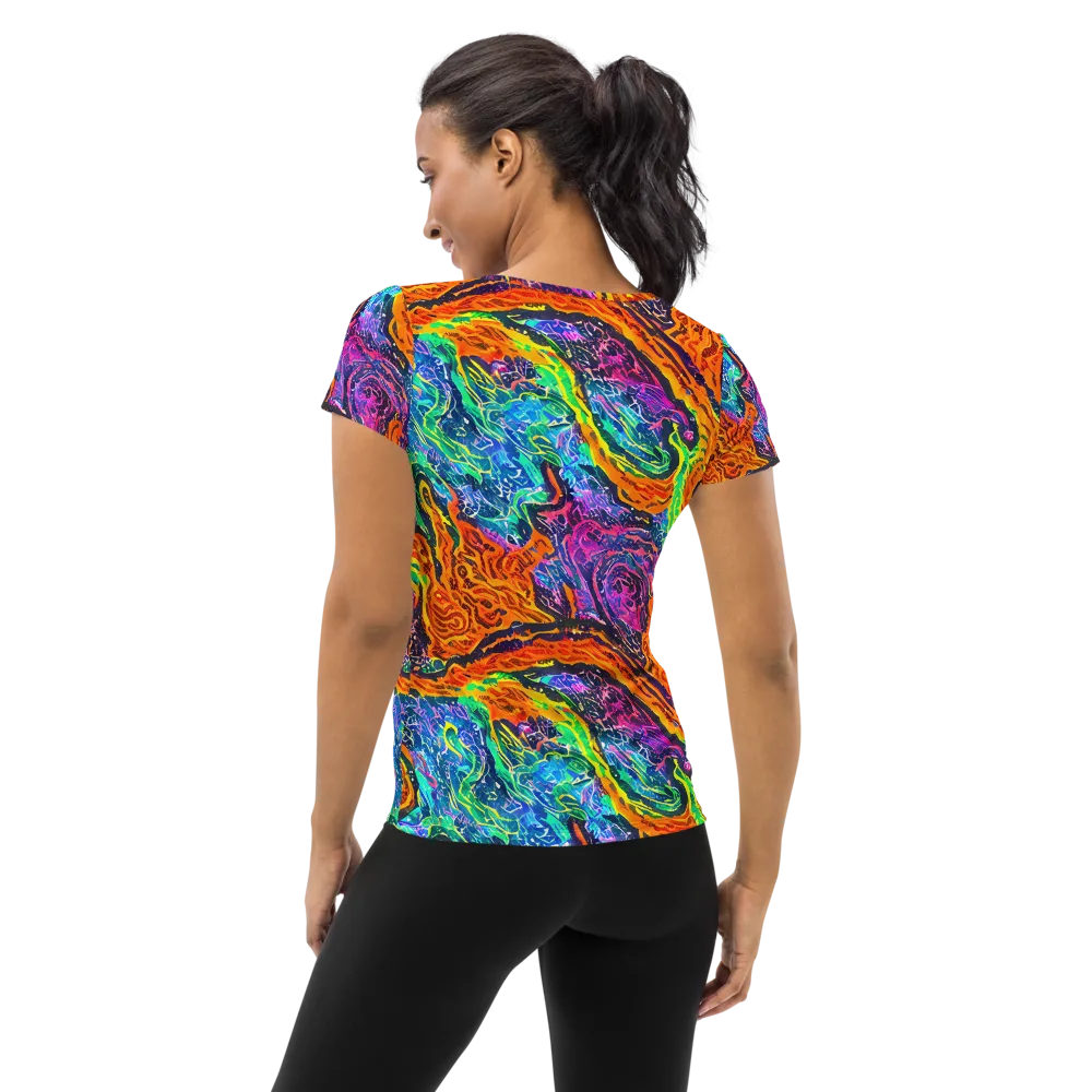 Citrus Abyss on Women's Athletic T-Shirt — Back