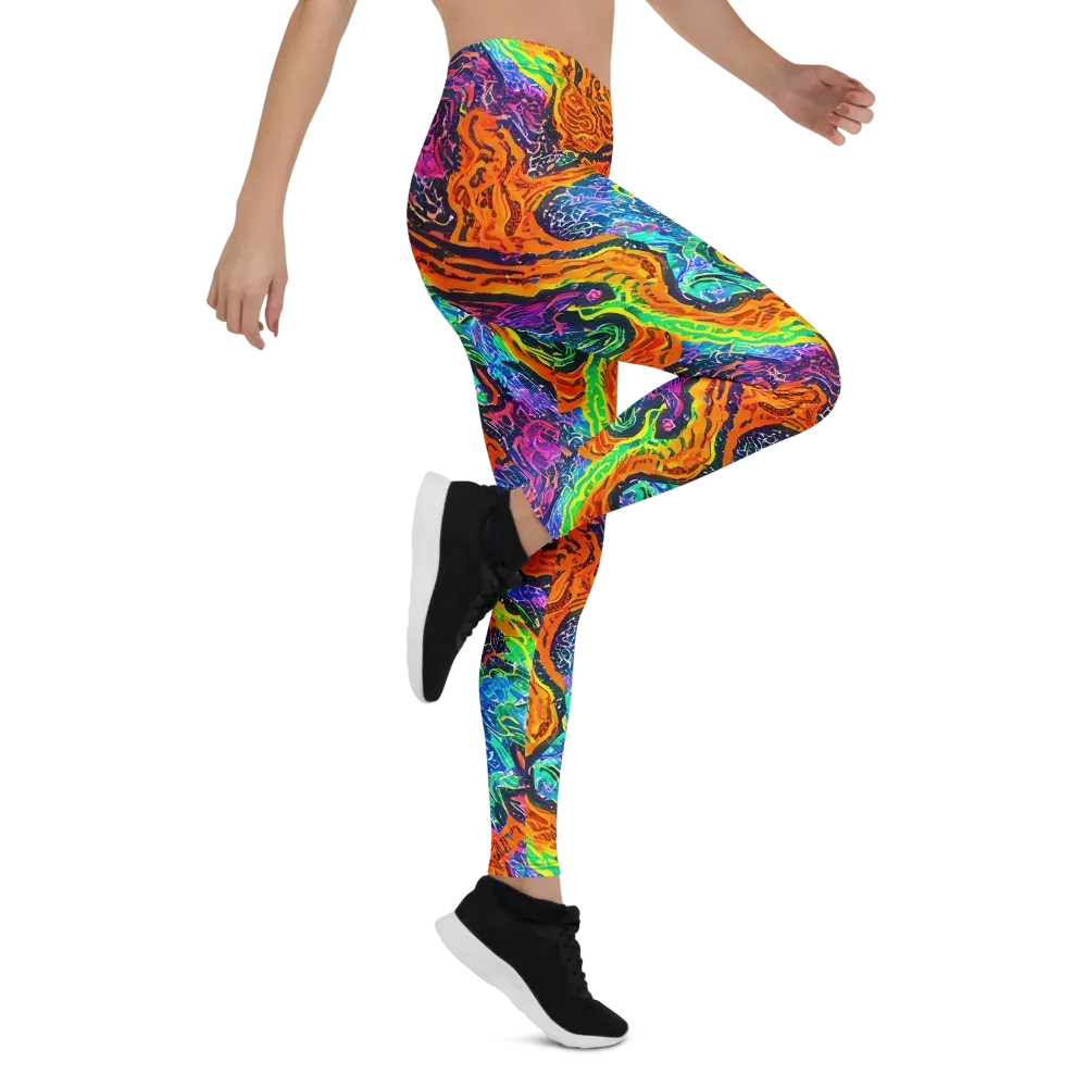 Citrus Abyss on Leggings — Right