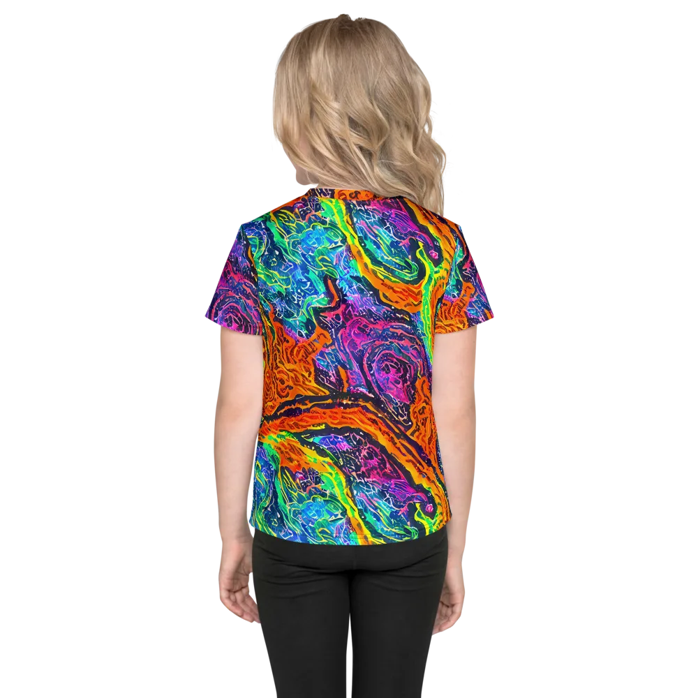 Citrus Abyss on Kids Crew Neck T-Shirt — Back