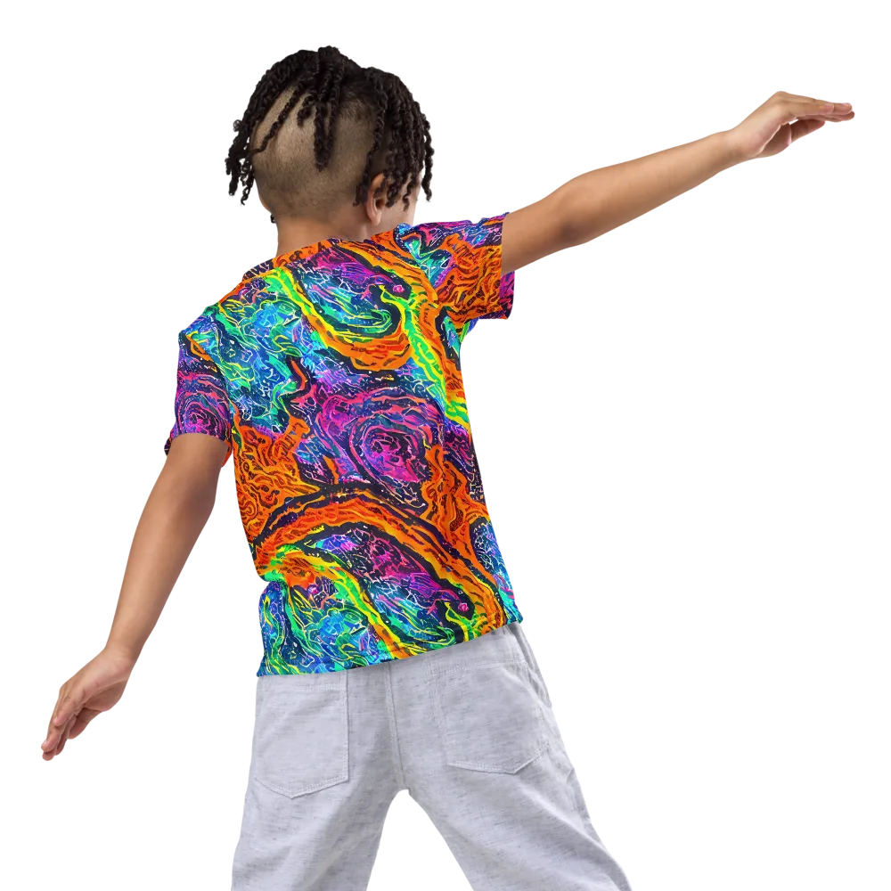 Citrus Abyss on Kids Crew Neck T-Shirt — Back
