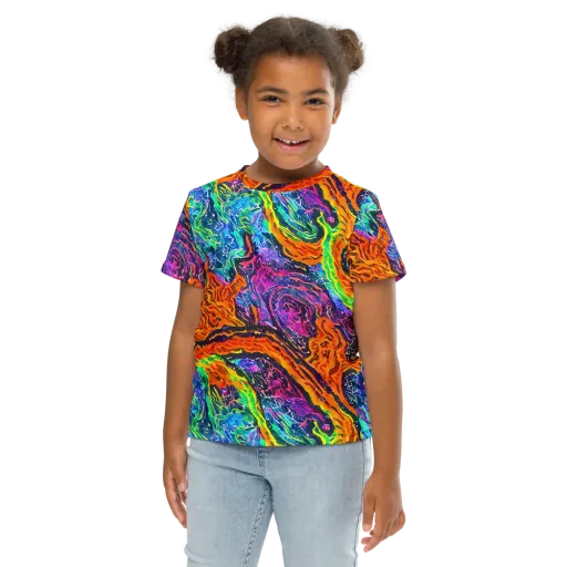 Citrus Abyss on a Kids Crew Neck T-Shirt