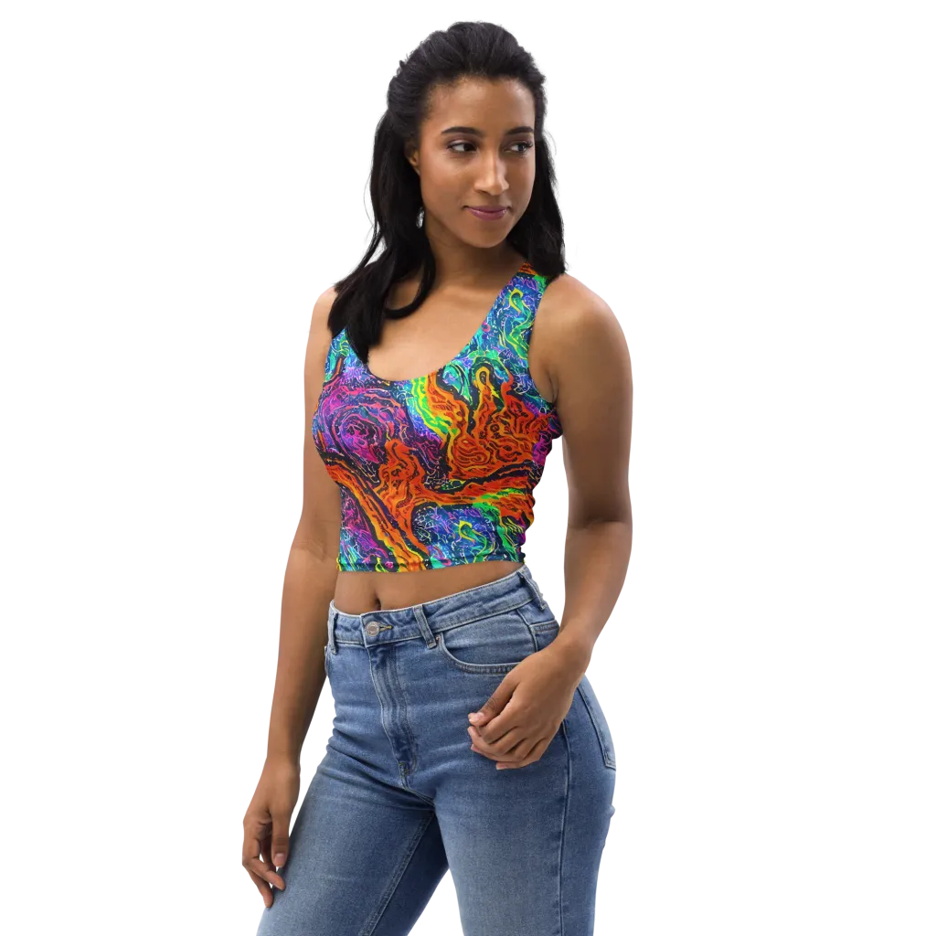 Citrus Abyss on Crop Top — Left Front