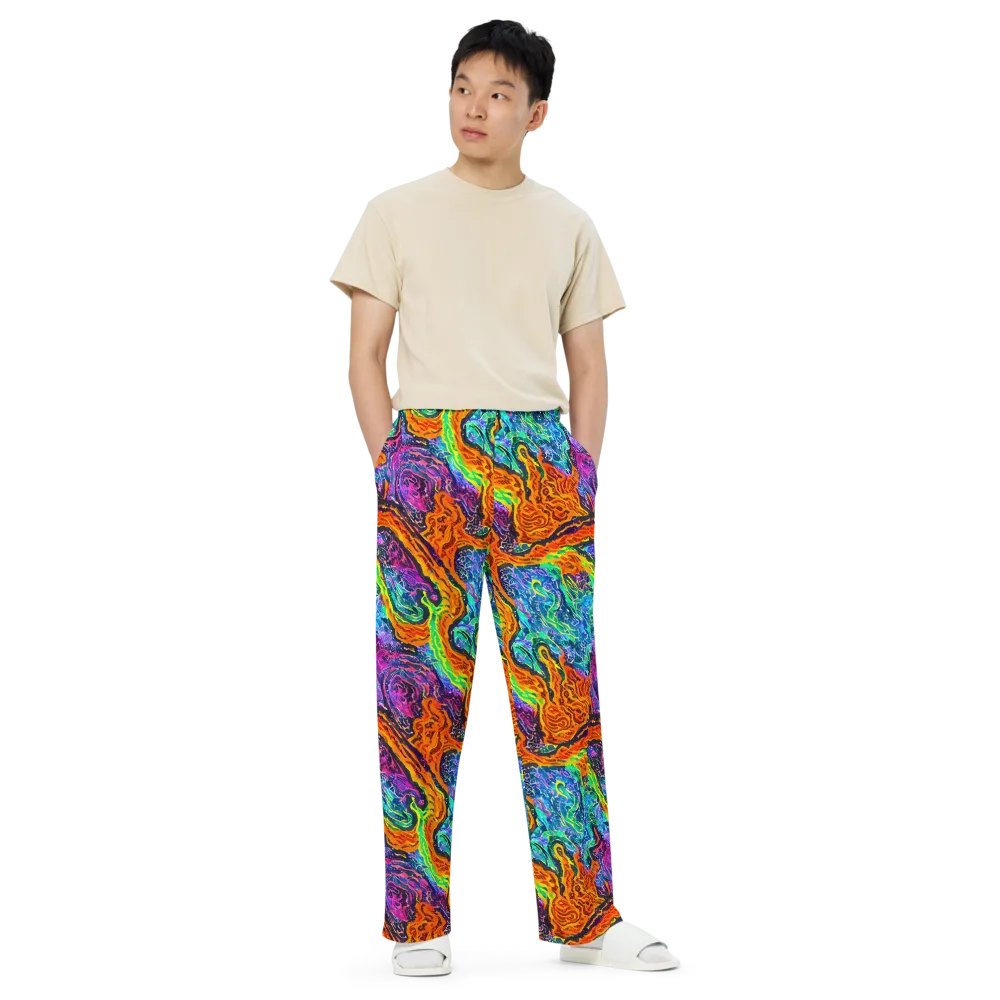 Citrus Abyss on Wide-Leg Pants — Front