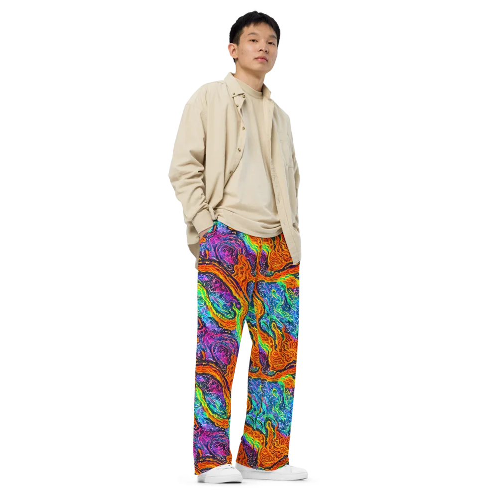 Citrus Abyss on Wide-Leg Pants — Right Front