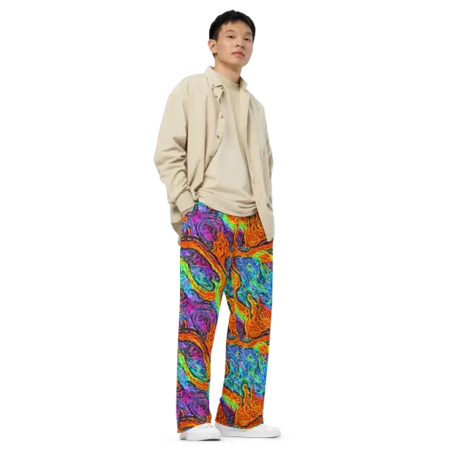 Citrus Abyss on a Wide-Leg Pants