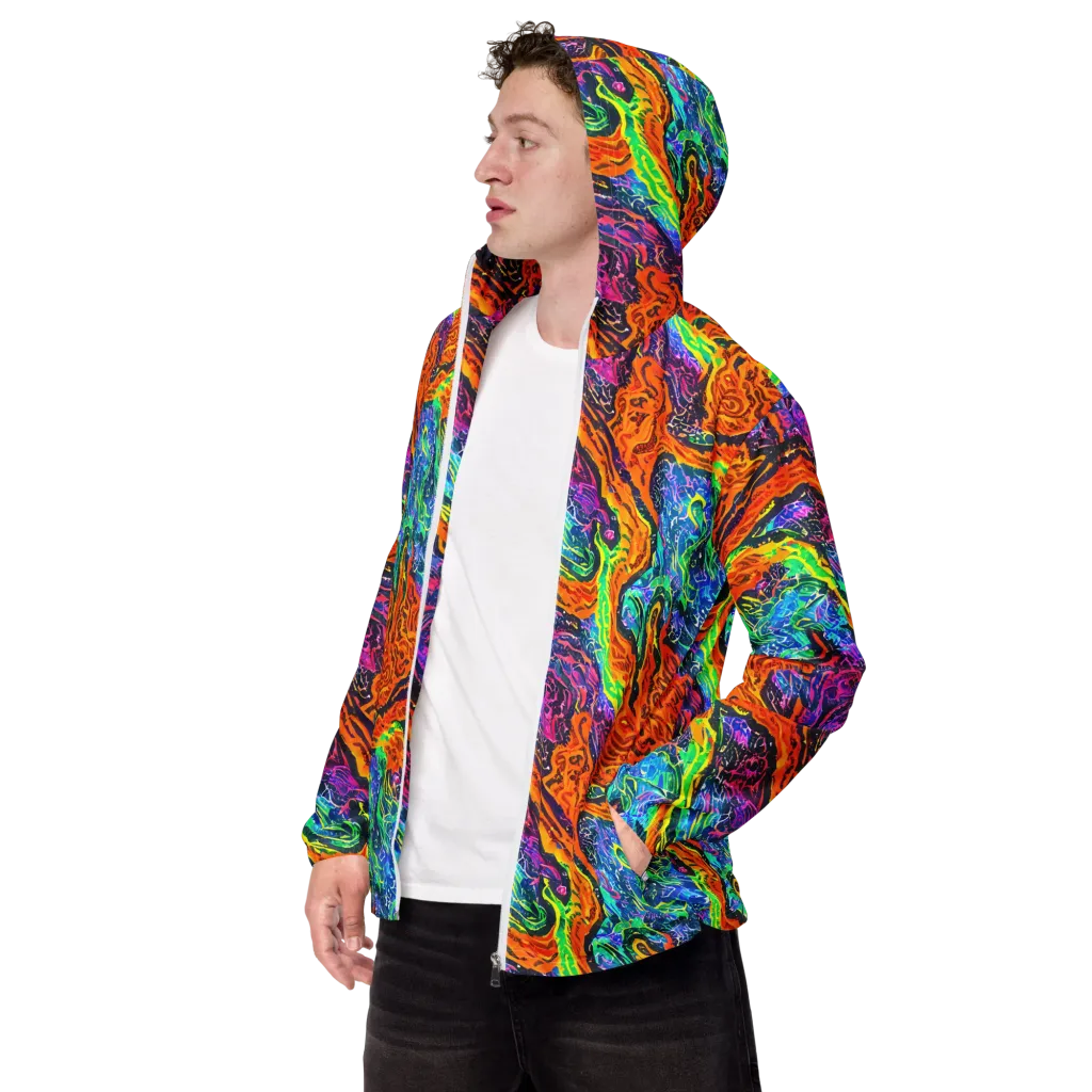 Citrus Abyss on Men's Windbreaker — Left Front