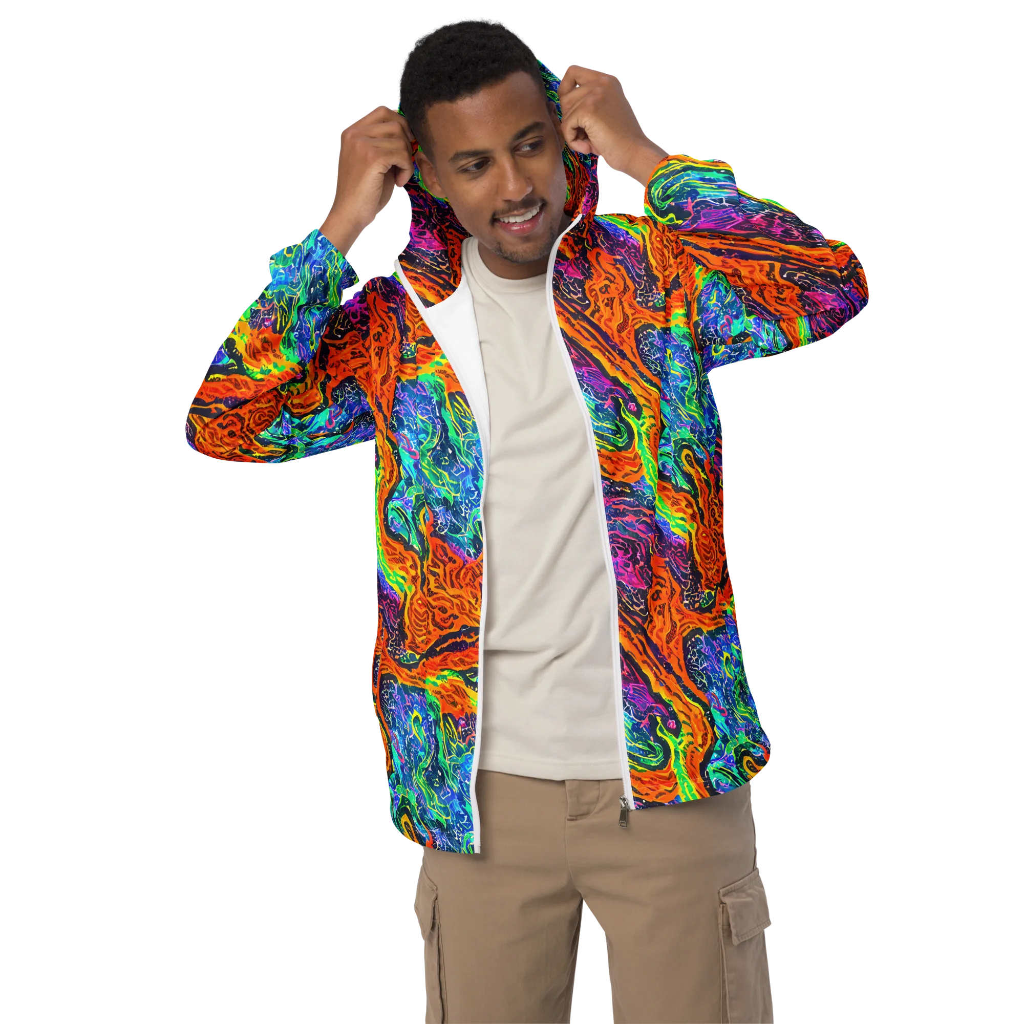 Citrus Abyss on Men's Windbreaker — Front