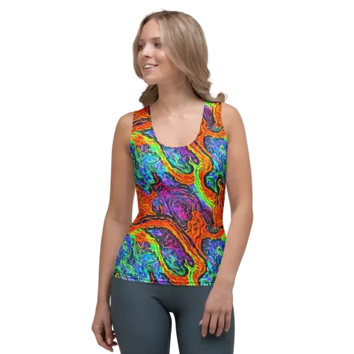 Citrus Abyss on a Women's Tank Top