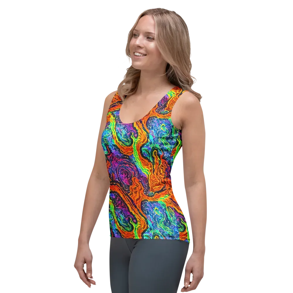 Citrus Abyss on Women's Tank Top — Left Front