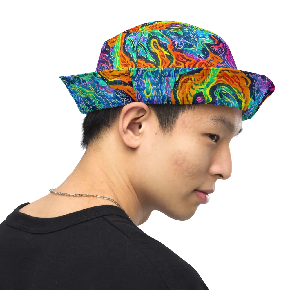 Citrus Abyss on Reversible Bucket Hat — Right Outside