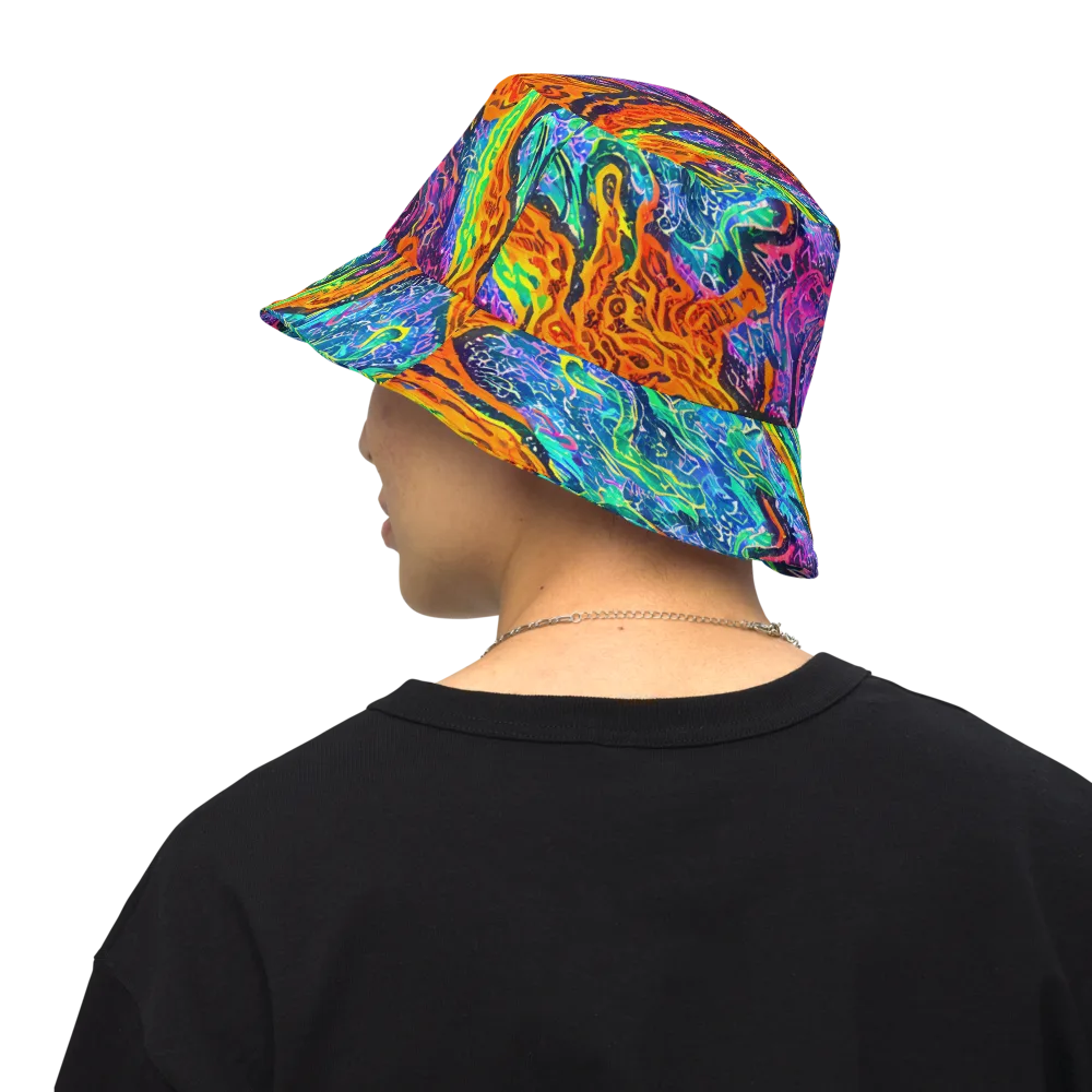 Citrus Abyss on Reversible Bucket Hat — Back Inside
