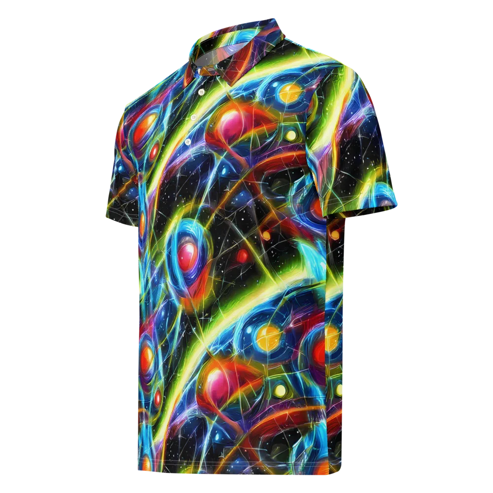 Infinity Reactor on Men's Slim Fit Polo Shirt — Left Front