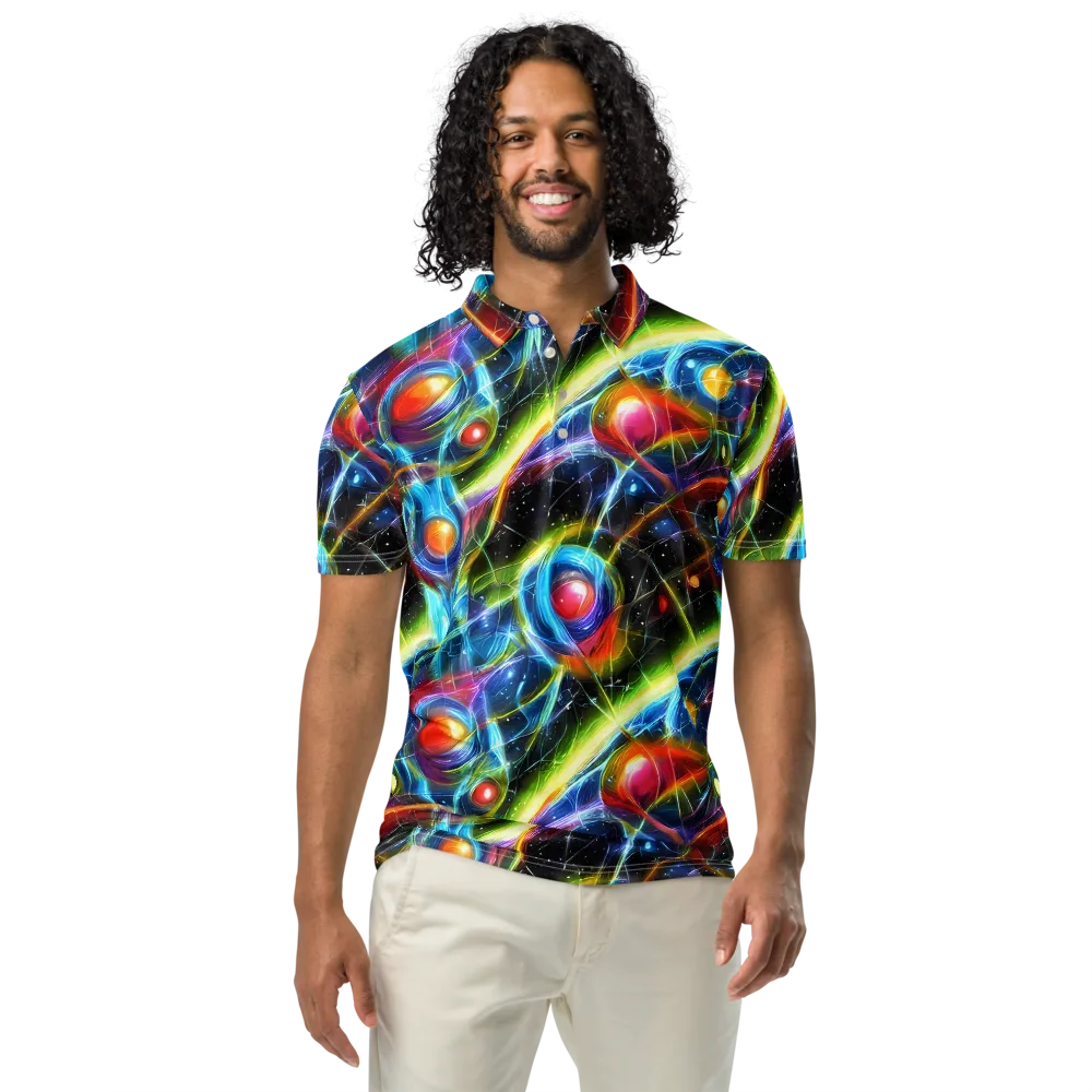 Infinity Reactor on Men's Slim Fit Polo Shirt — Front