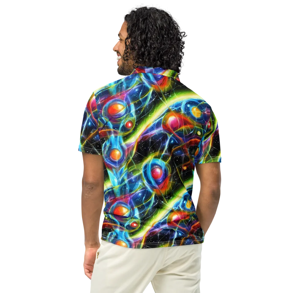 Infinity Reactor on Men's Slim Fit Polo Shirt — Back