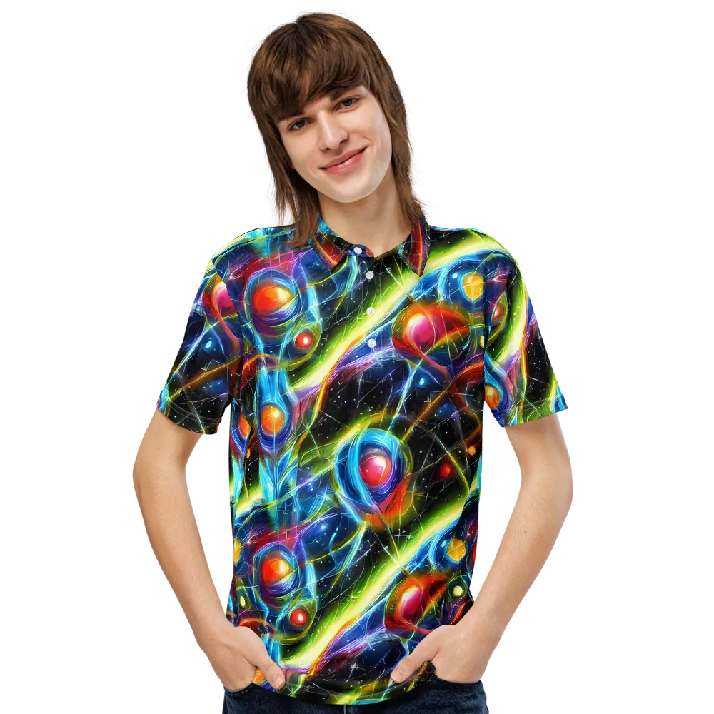 Infinity Reactor on Men's Slim Fit Polo Shirt — Front